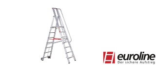 Zur Kategorie Nr. 32677 Alu-Stufenstehleiter m. Plattform PREMIUM wechseln