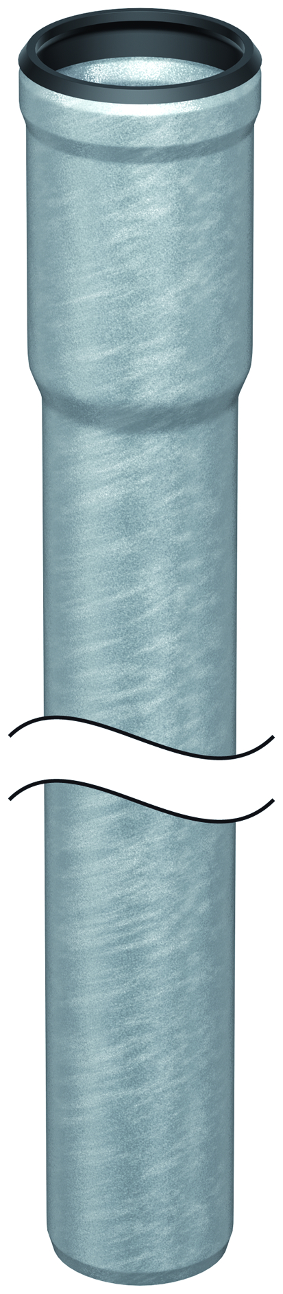 Abflussrohr m.Langmuffe 2A