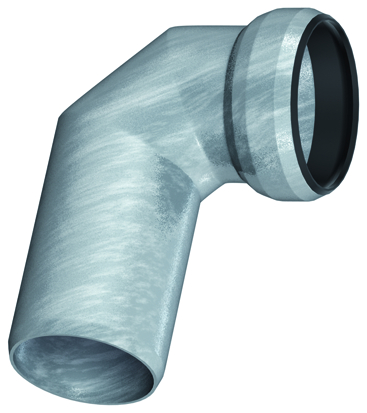 Winkelbogen 90° m.Kurzmuffe 4A