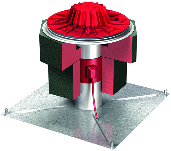 Brandsch.-Dachablauf 90° beh.