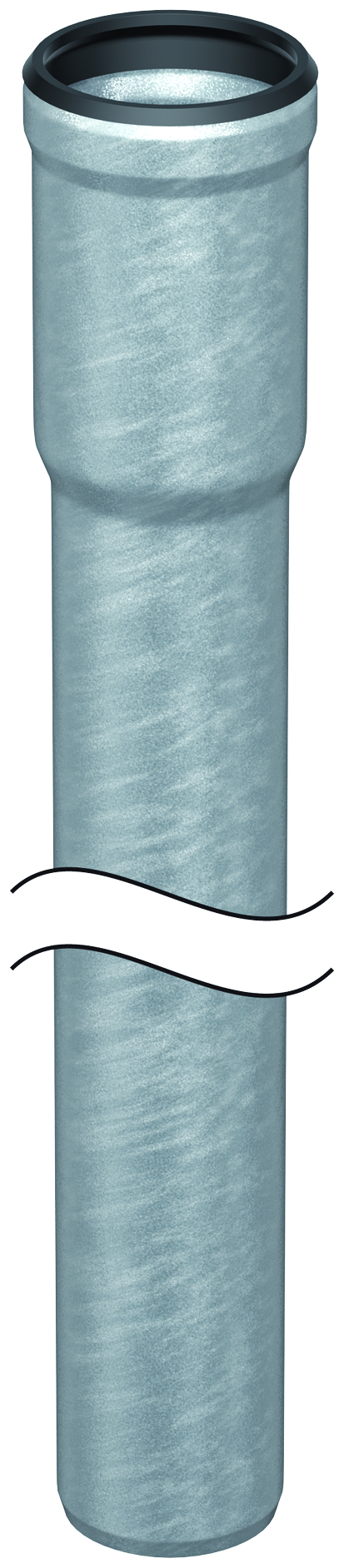 Abflussrohr m.Langmuffe 2A