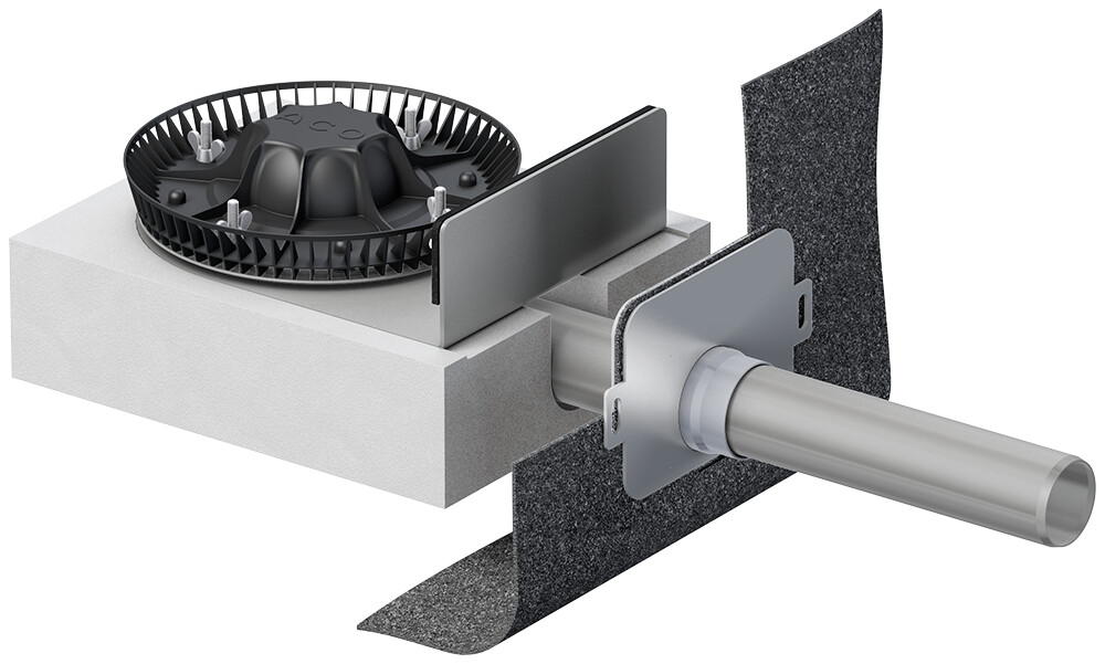 Attikaablauf 45° Set