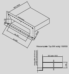 Wasserspeier SW eckig