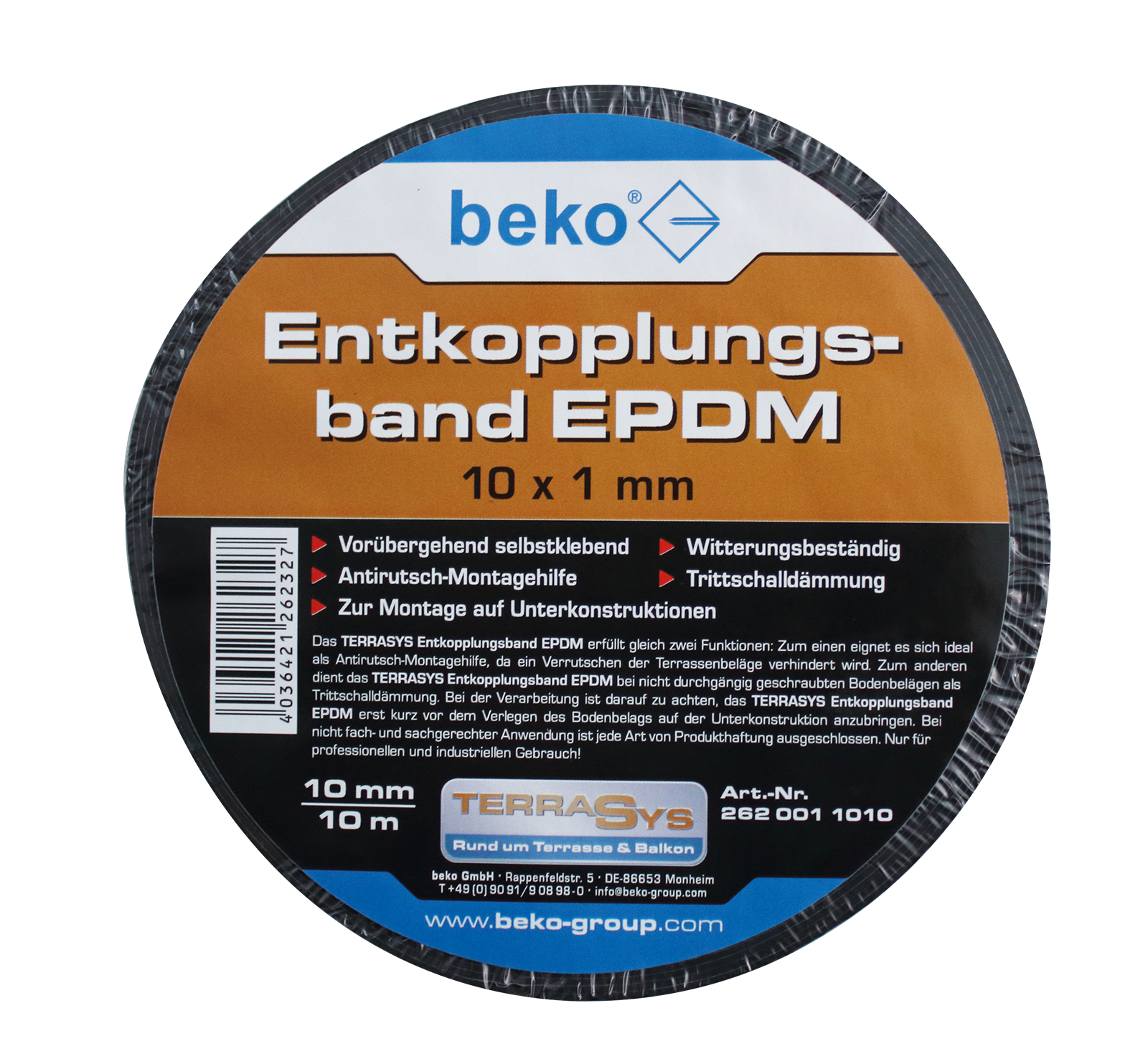 TERRASYS Entkopplungsband EPDM