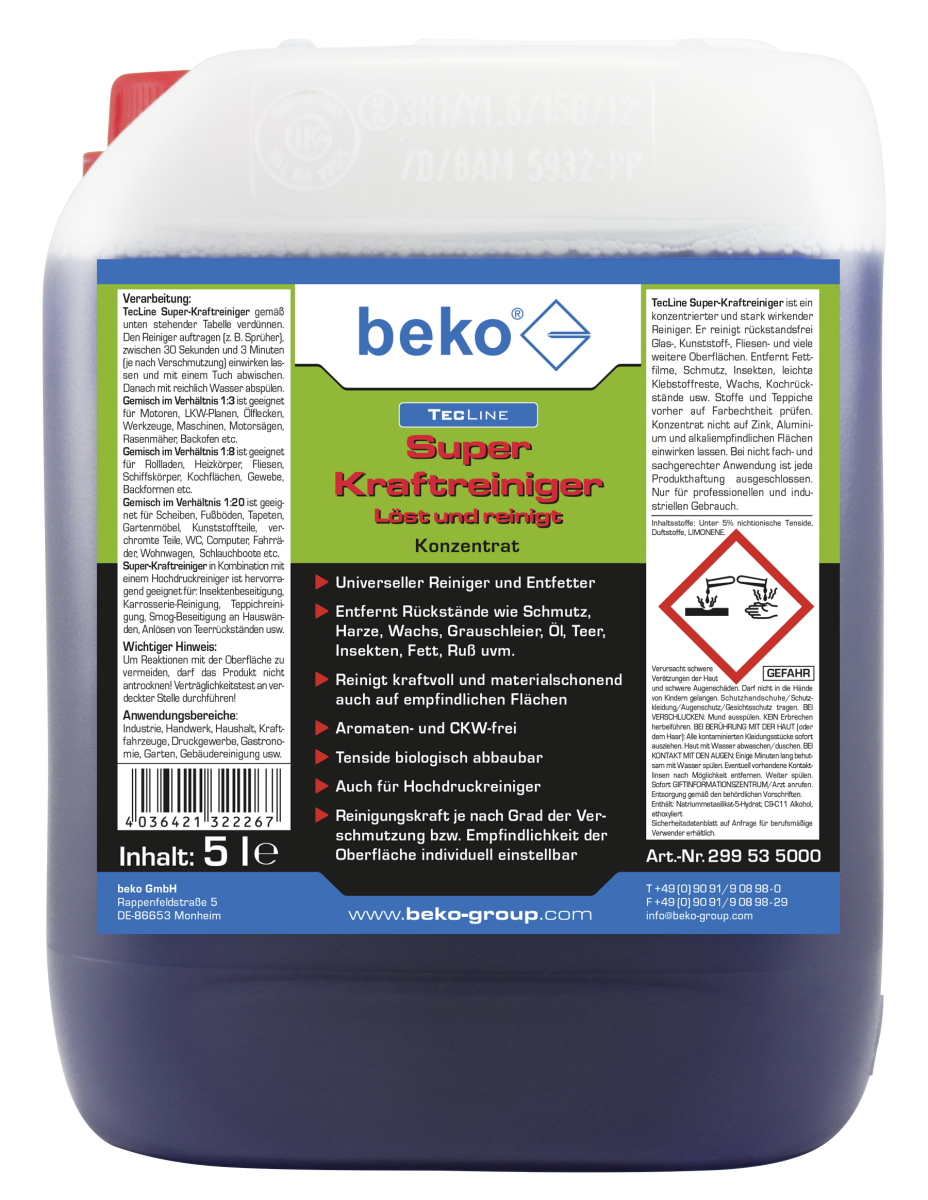 TecLine Super-Kraftreiniger (GSV*)