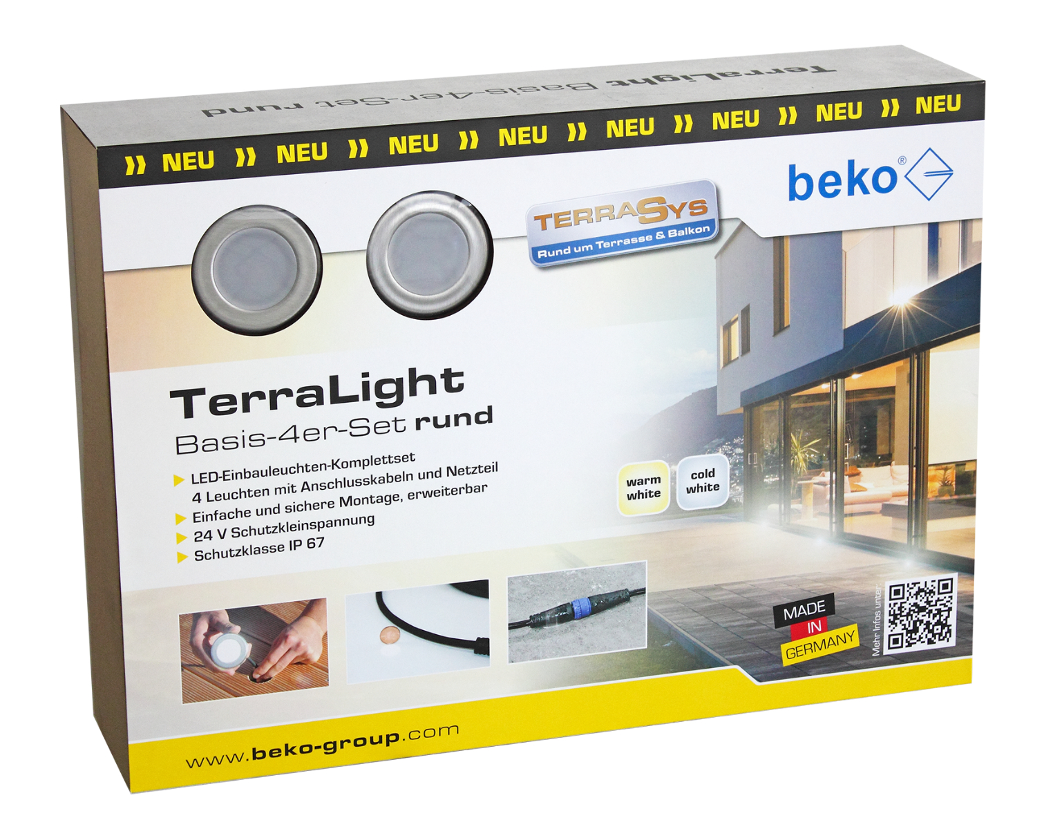 TerraLight Basis 4er-Set rund