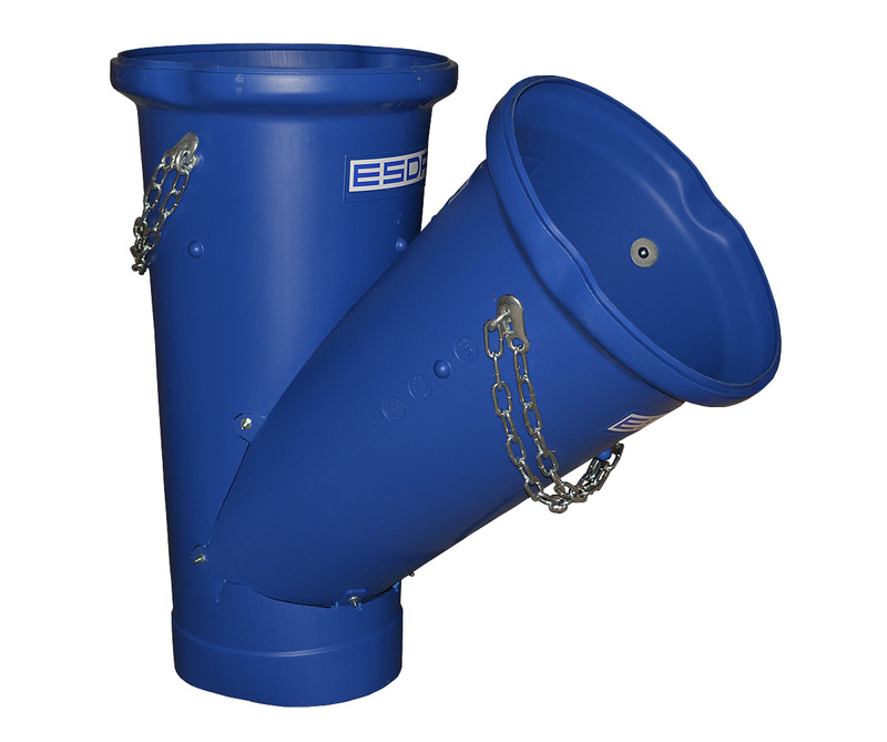 Bauschuttrutschen-Abzweig