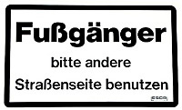 Klebeschild