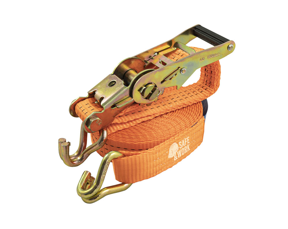 Zurrgurt m. Ratsche u. Spitzhaken