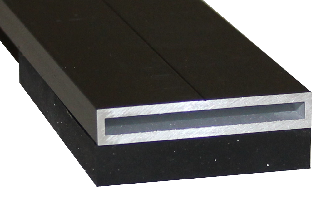 Alu-Schiene flach f. Holz