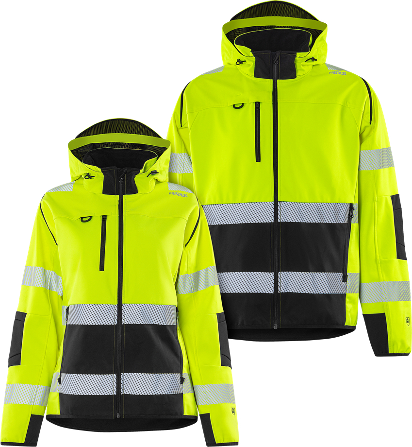 Hi-Vis Stretch-Softshelljacke