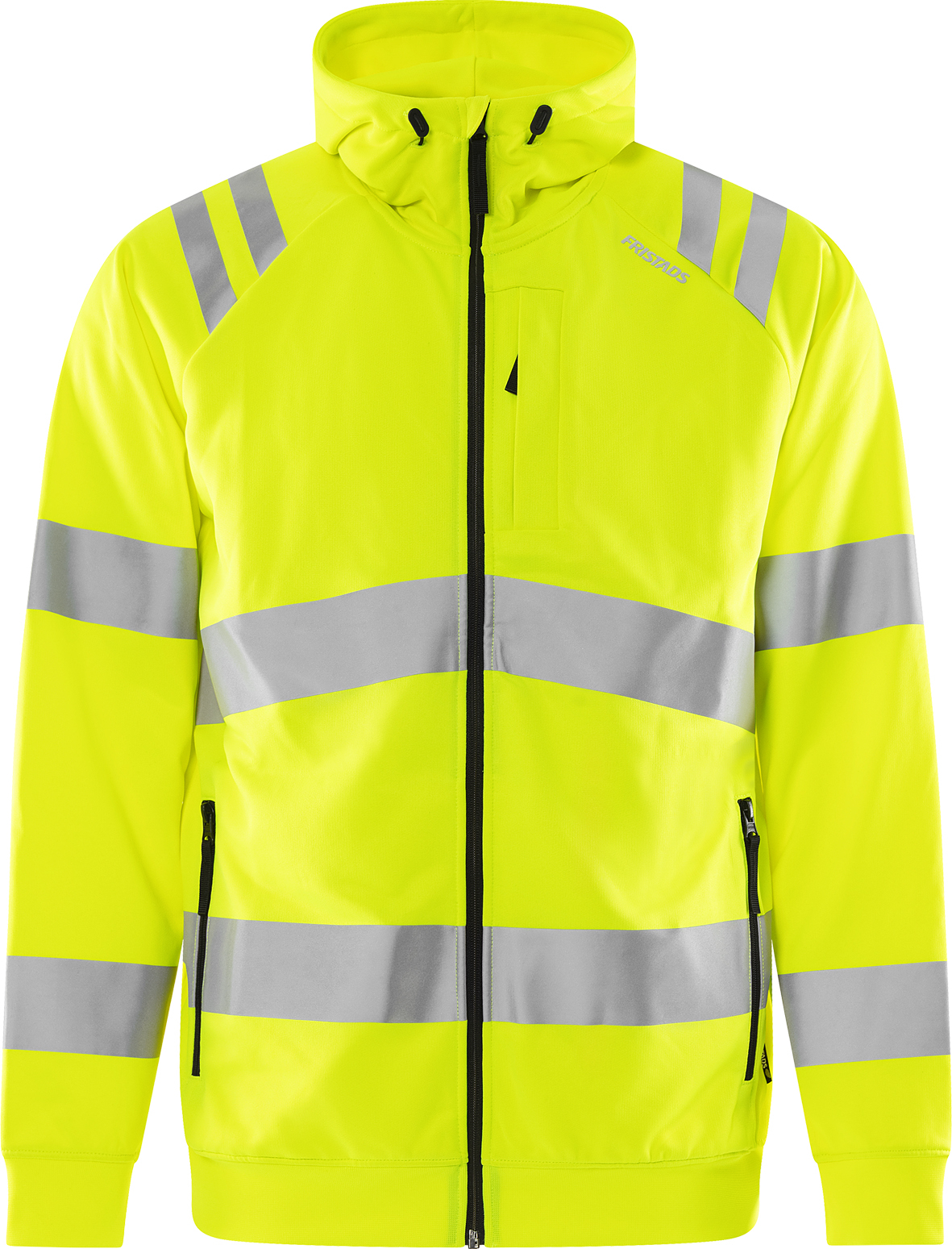 Hi-Vis Green Kapuzen-Sweatjacke