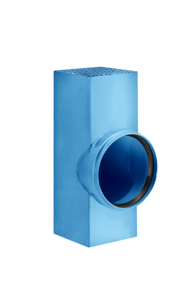 Flachdach-Abzweig kastenform