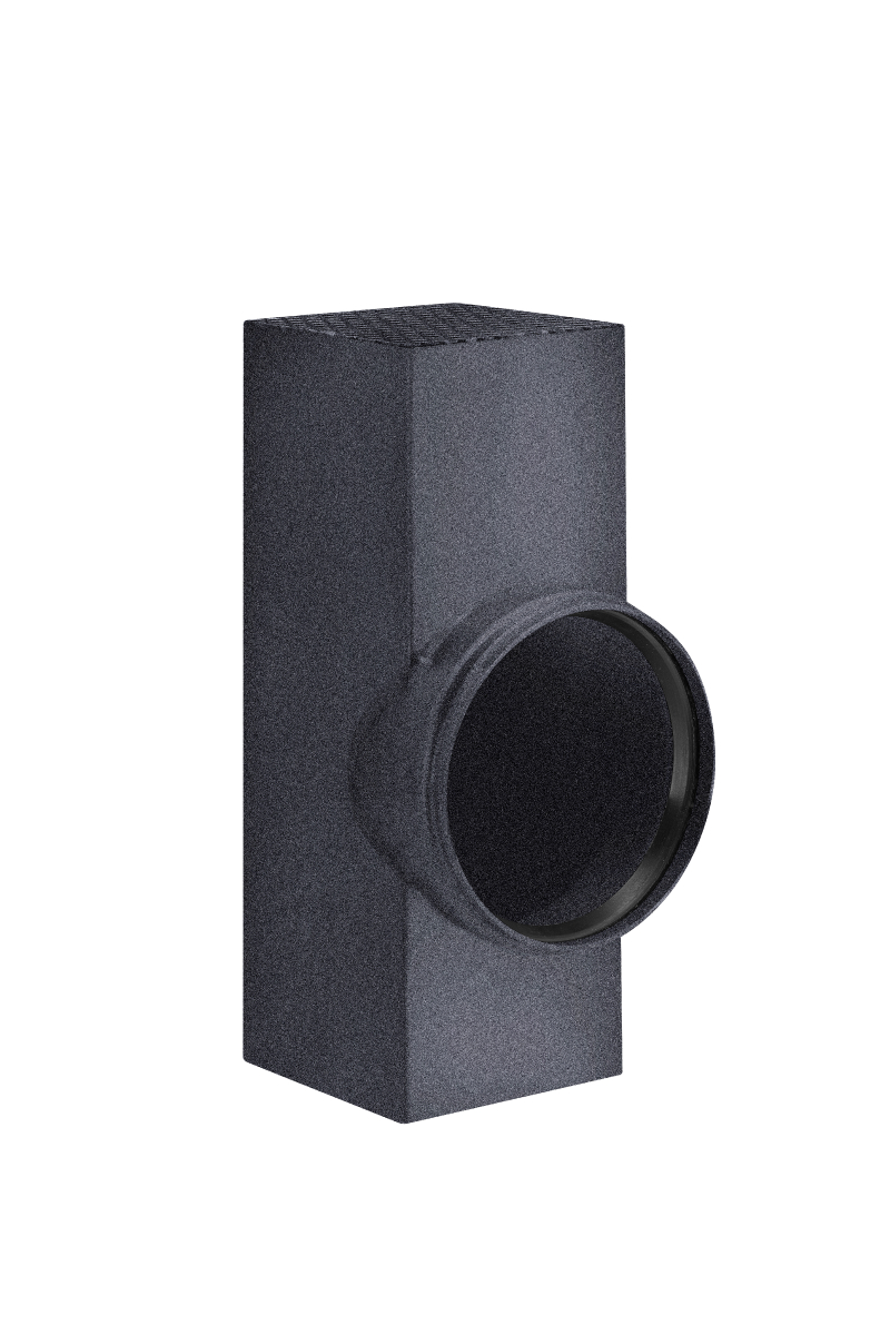 Flachdach-Abzweig kastenform