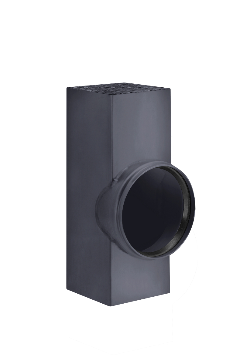 Flachdach-Abzweig kastenform