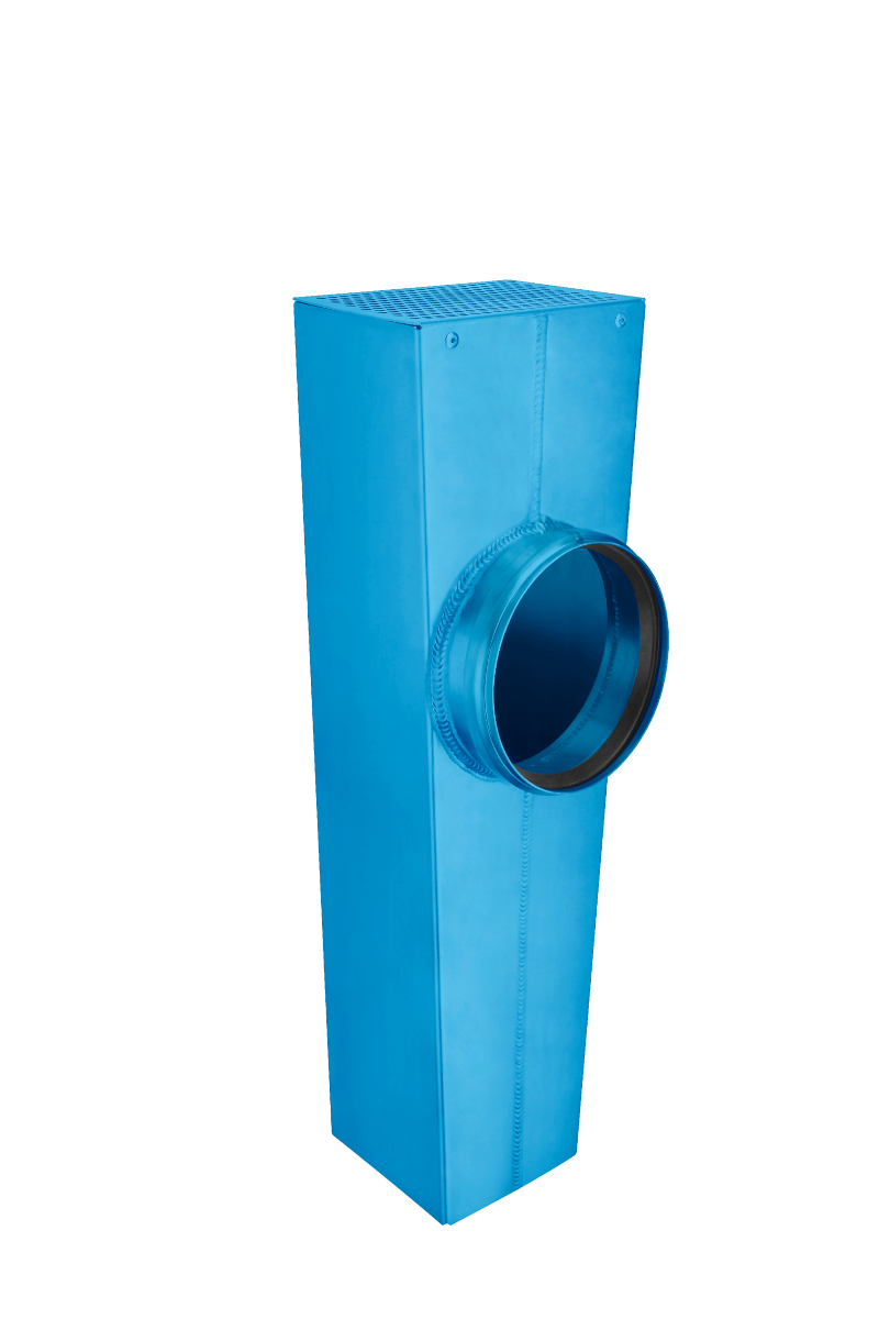 Flachdach-Abzweig kastenform