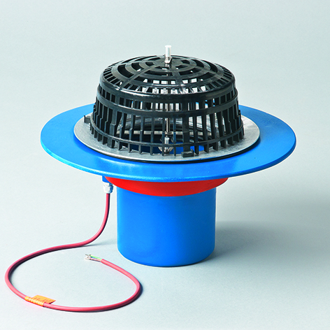 Klemmflansch-Gully senkr. heizb.