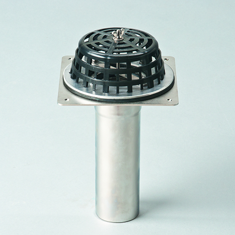 Edelstahl-Gully senkr.