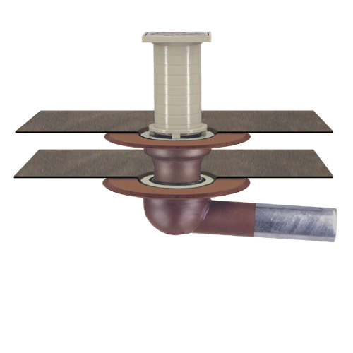Balkonablauf seitl.