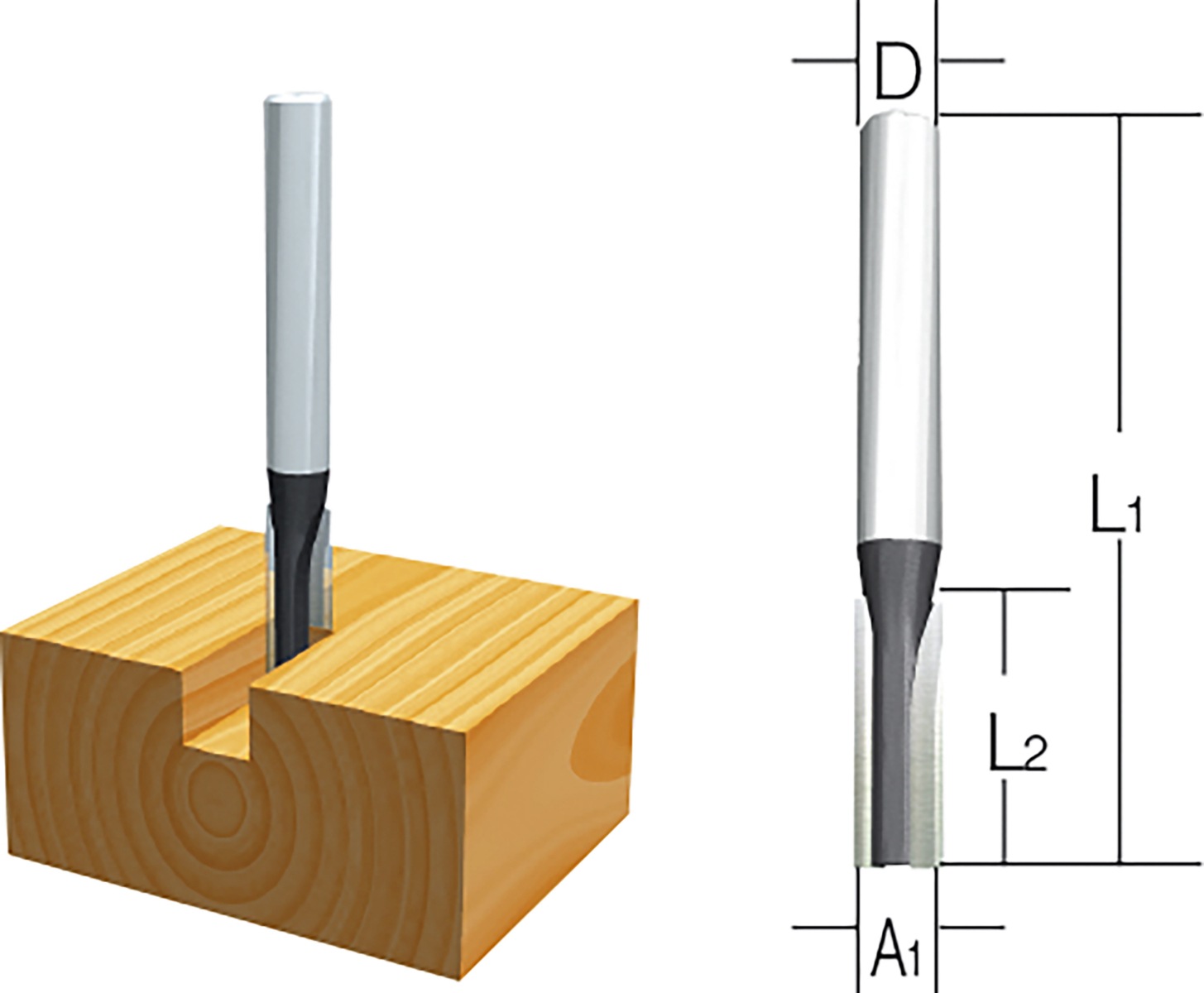Fräser Nut Zweischneider 12mm