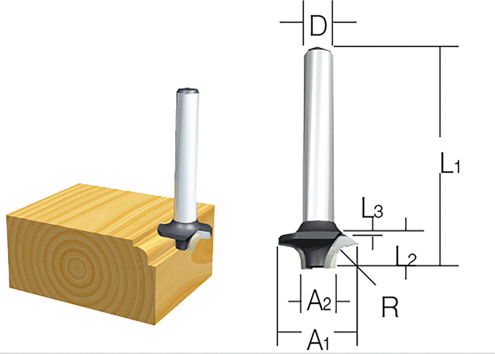 Fräser Rundkanten 6mm