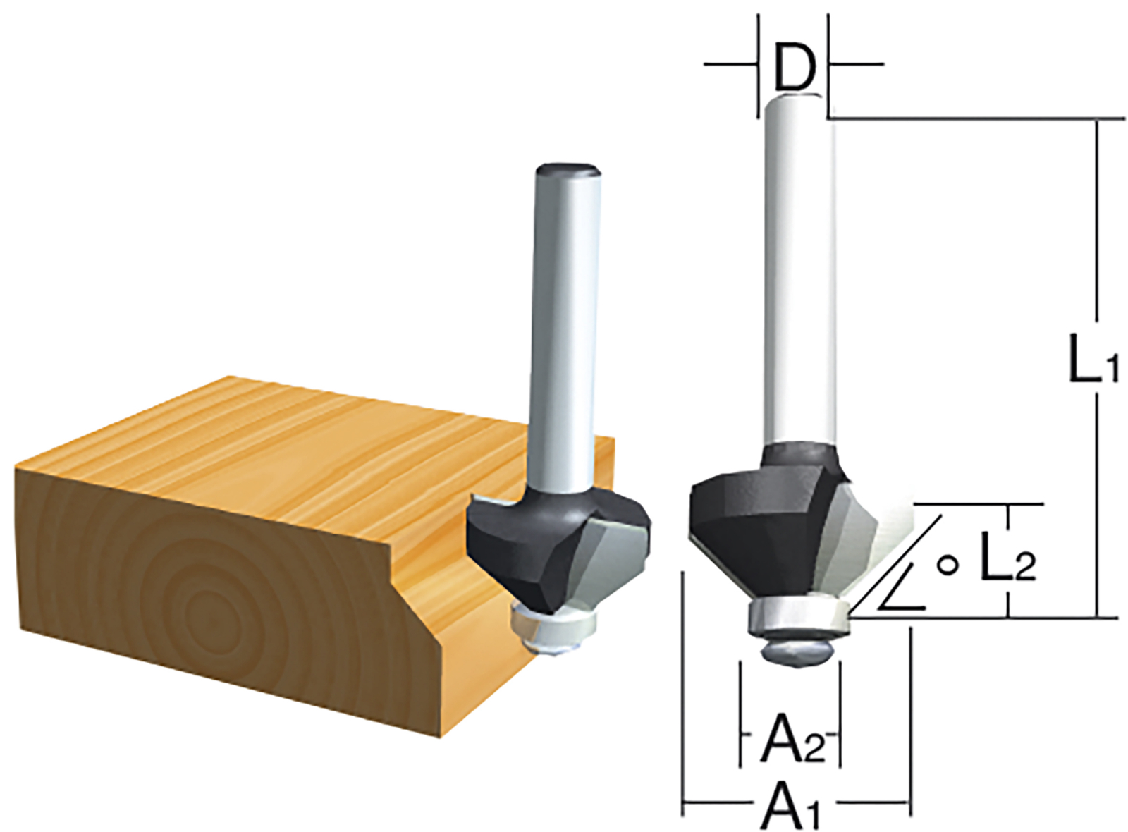 Fräser Winkelkanten 6mm