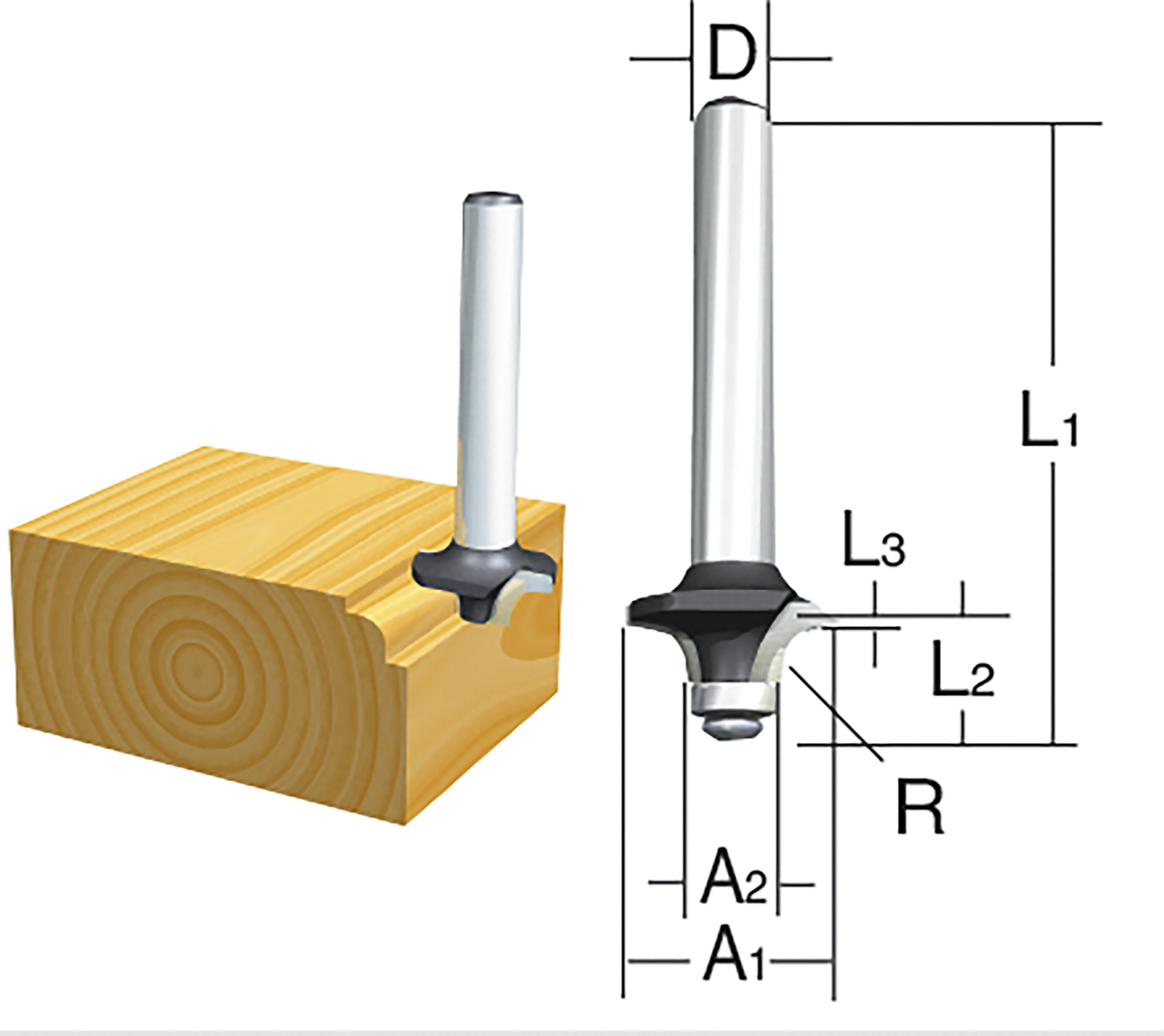Fräser Rundkanten 6mm