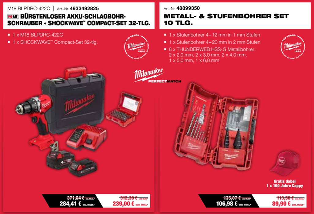 Stufen-/Metallbohrer-Set