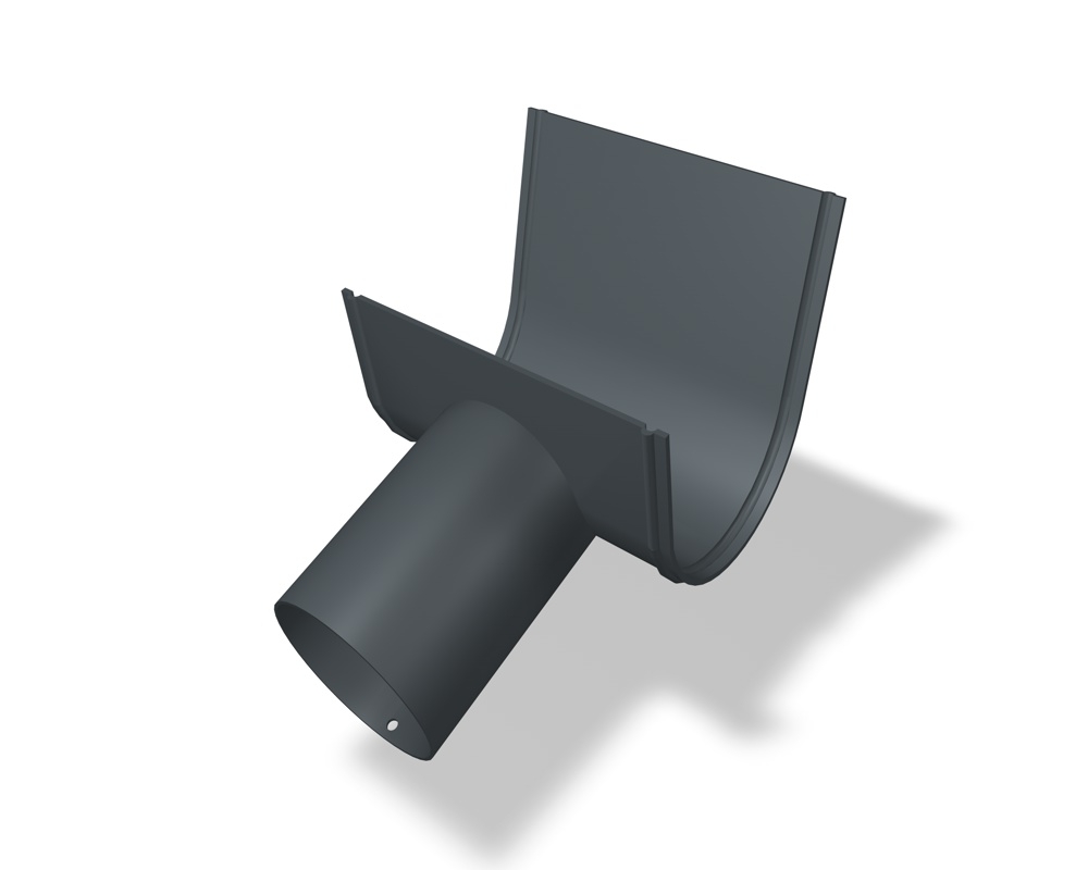 Dachrinnen-Schrägstutzen