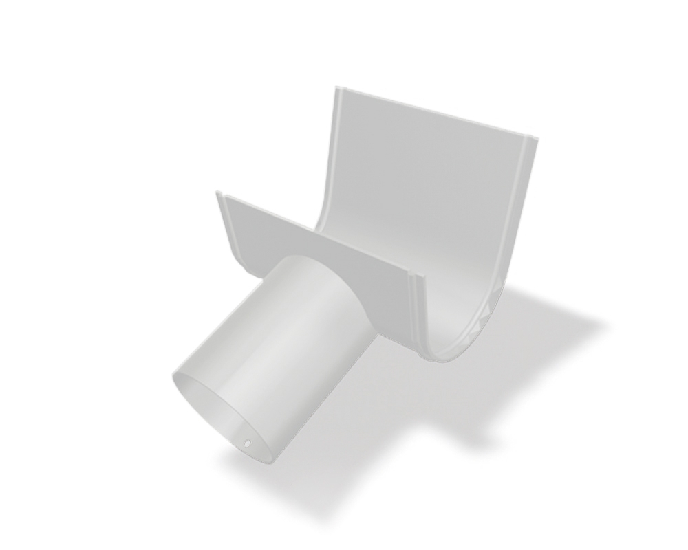 Dachrinnen-Schrägstutzen