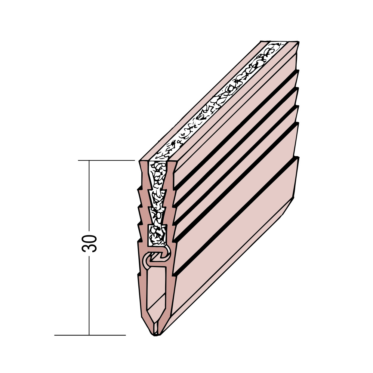 Scheinfugenprofil Estrich/Beton