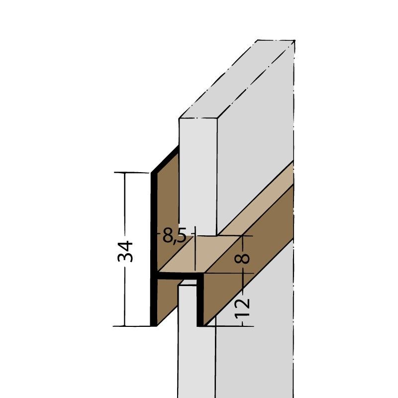 Fugenprofil horizontal