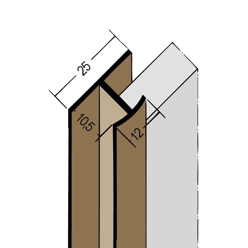 Fugenprofil vertikal Doppel-T