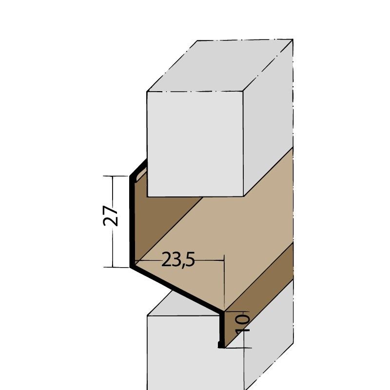 Fugen-Z-Profil horizontal
