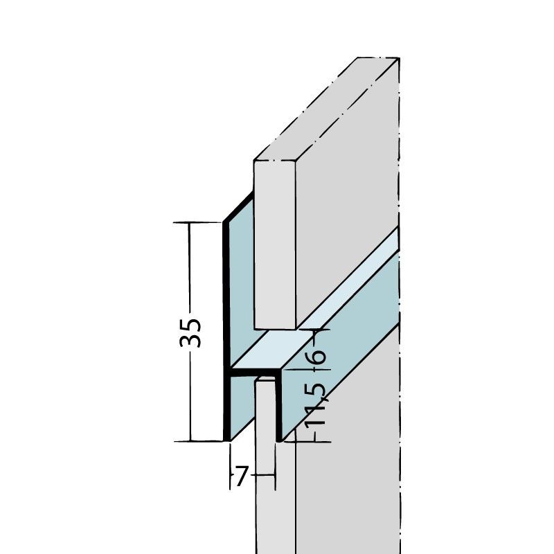 Fugenprofil horizontal