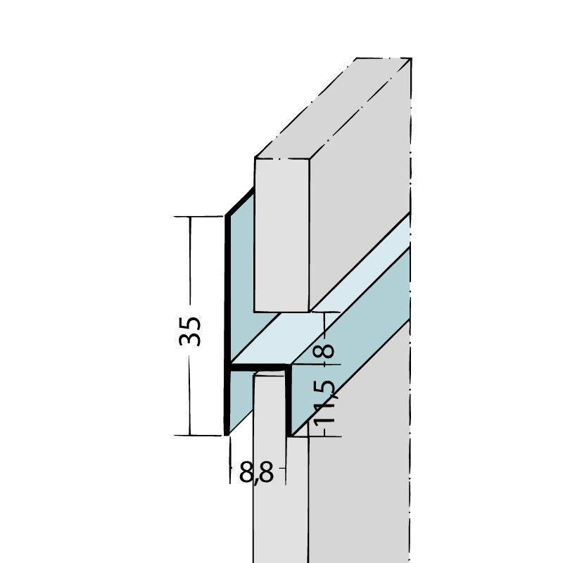 Fugenprofil horizontal