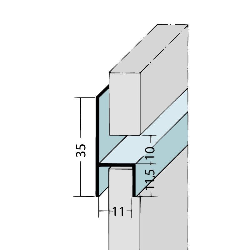 Fugenprofil horizontal
