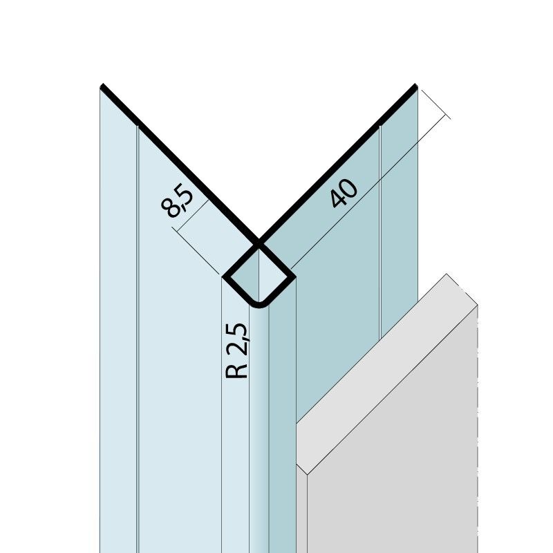 Kantenprofil o. Überd.