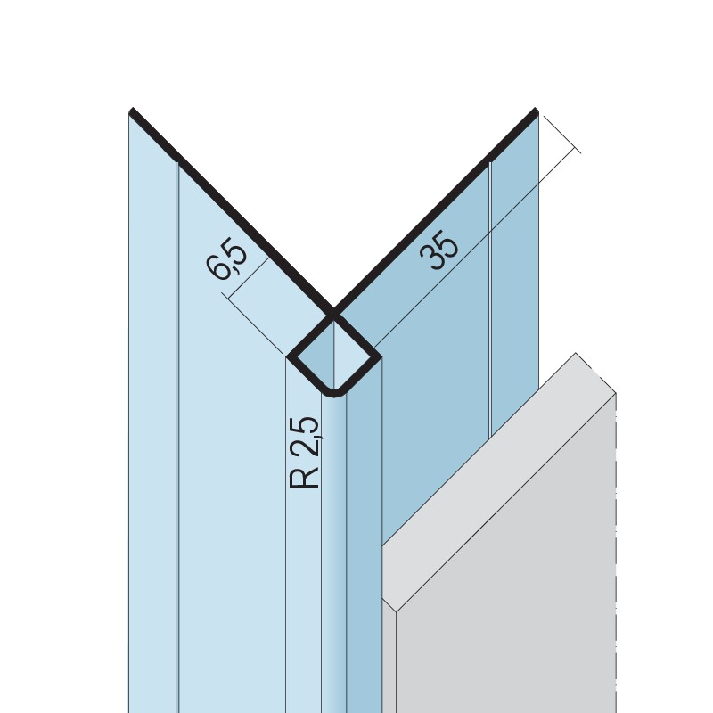 Kantenprofil o. Ăśberd.
