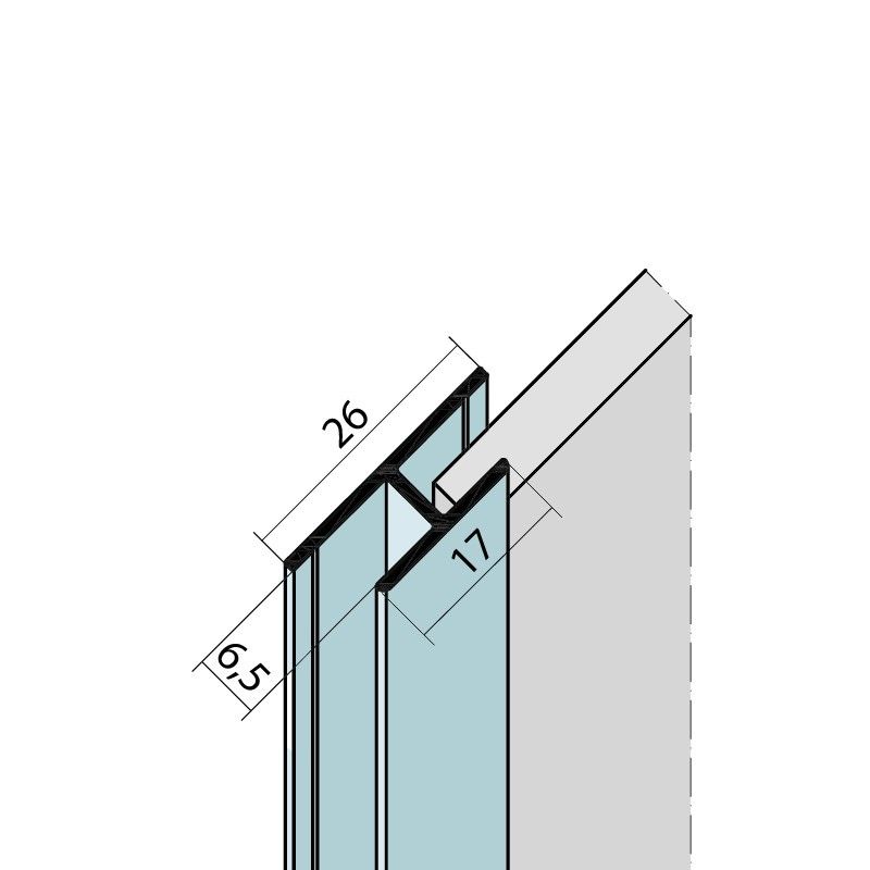 Fugenprofil vertikal Doppel-T