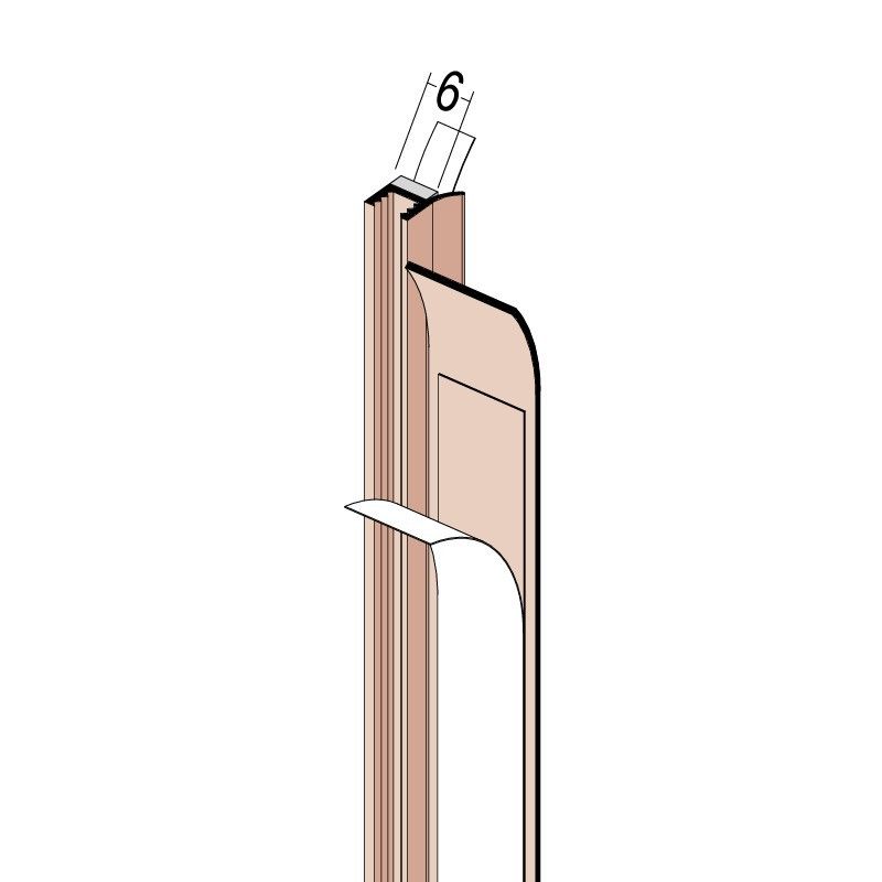 Anputzleiste m.Schutzlippe