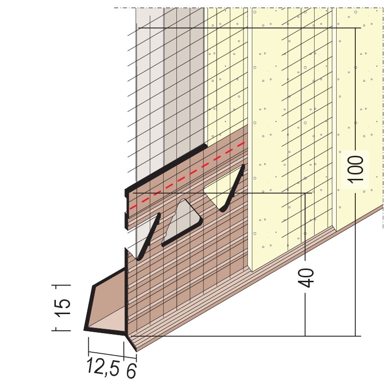 Einfassprofil m. Gewebe