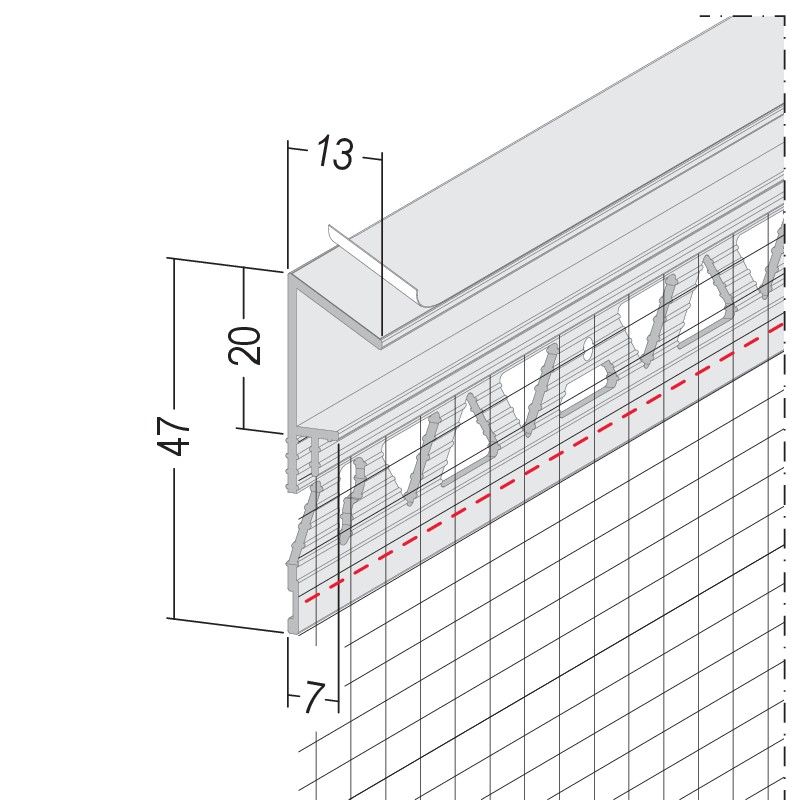 Attika-Anschlussprofil