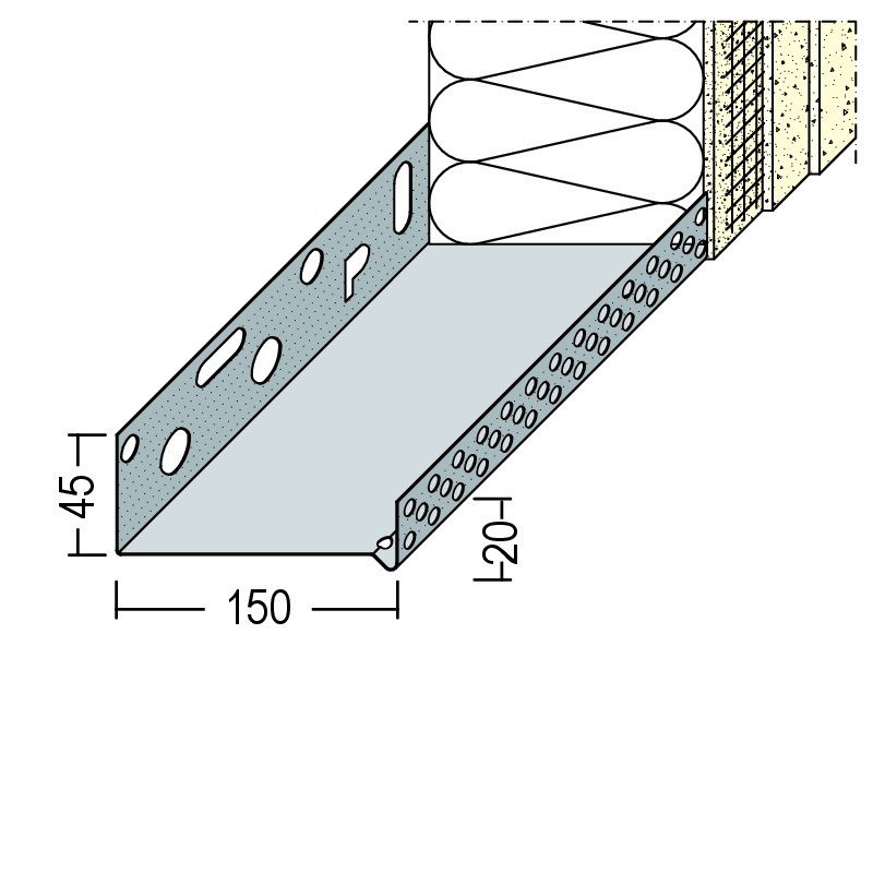 Sockeltrogprofil WDVS