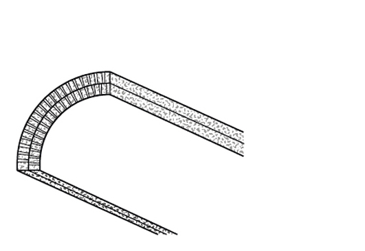 Viertelschale Bauplatte