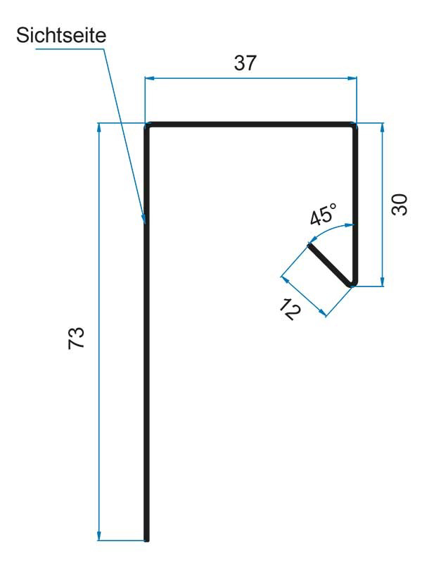 Abschlussprofil Tasche