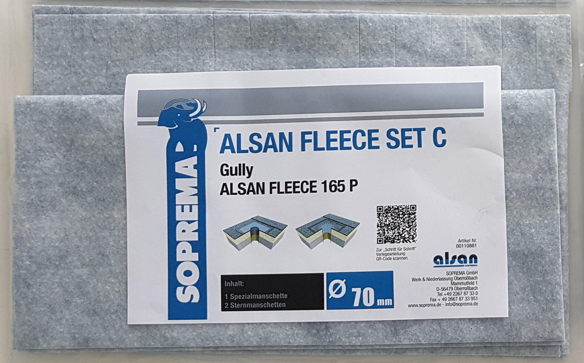 ALSAN FLEECE 165 P Gullyset
