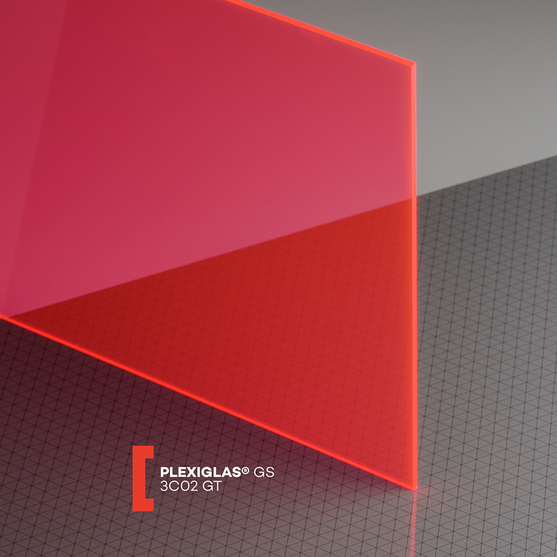 PLEXIGLAS® GS fluoresz. Massivplatte