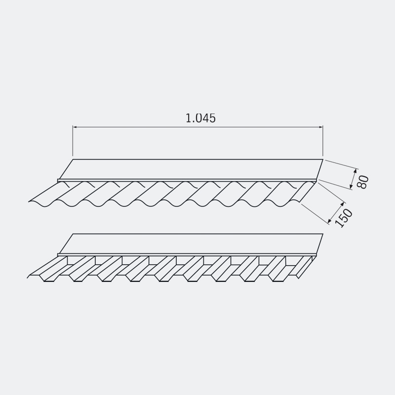 PLEXIGLAS® XT Maueranschluss TWP 76/18
