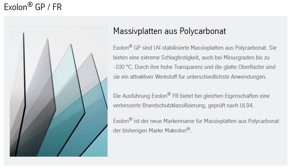 Exolon® FR Massivplatte